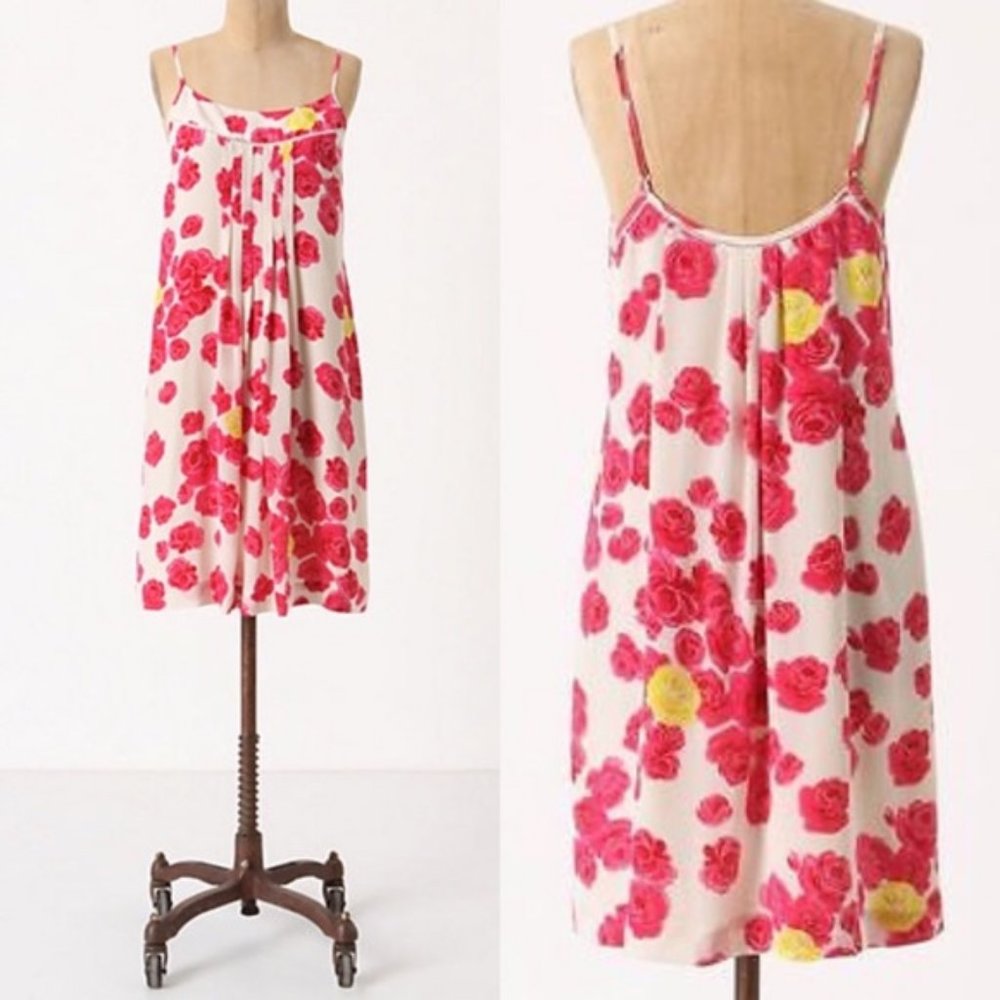 Anthropologie Moulinette Soeurs Atypical Situation silk dress sz 2